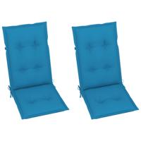 vidaXL Tuinstoelkussens 2 st 120x50x7 cm blauw - thumbnail
