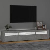 Tv-meubel met LED-verlichting 210x35x40 cm betongrijs - thumbnail