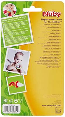 Set van 3 reservenetten voor NUBY sabbelzakje wit