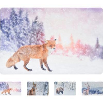 H&S collection deurmat kerst winter 58 cm 4 assorti | 24 stuks