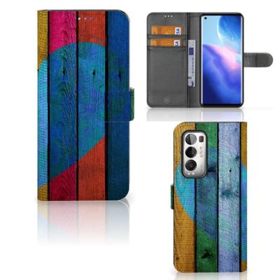 OPPO Find X3 Neo 5G | Book Style Case | Wood Heart - Cadeau voor je Vriend