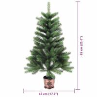 VidaXL Kerstboom met 150 led met standaard groen 65 cm pe - thumbnail