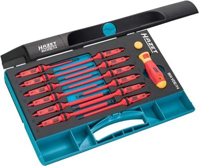 Hazet Wisselklingset 14-delig Plat, Kruiskop Phillips, Kruiskop Pozidriv, Binnen-Torx VDE Hazet Wisselklingset 14-delig Plat, Kruiskop Phillips, Kruiskop Pozidriv, Binnen-Torx VDE