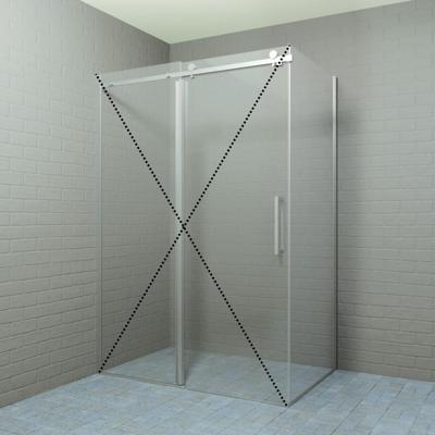 Zijwand Boss & Wessing Rollo 90x200 cm 8 mm Nano coating RVS Look Boss & Wessing Zijwand Boss & Wessing Rollo 90x200 cm 8 mm Nano coating RVS Look Boss & Wessing