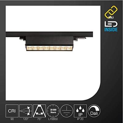 SLV SIGHT MOVE 1004690 LED-railspot 3-fasig LED vast ingebouwd Zwart