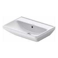 Wastafel Duravit D-Neo Met Overloop Kraanvlak 1 Kraangat 65 cm Hoogglans Wit - thumbnail