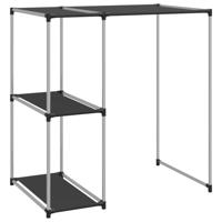VidaXL Opbergrek voor boven wasmachine 87x55x90,5 cm ijzer zwart - thumbnail