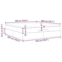 Ottoman bed met matras 180x200 cm fluweel roze - thumbnail