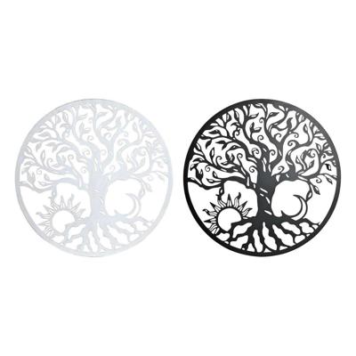 Wanddecoratie DKD Home Decor 100 x 1 x 100 cm Zwart Wit Indiaas (2 Stuks) Wanddecoratie DKD Home Decor 100 x 1 x 100 cm Zwart Wit Indiaas (2 Stuks)