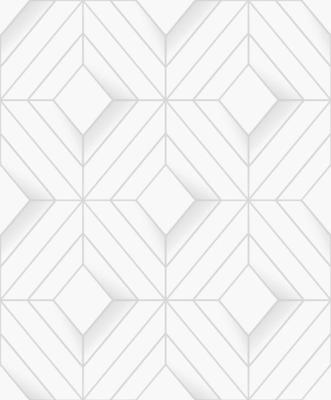 Dutch Wallcoverings Behang Galactik Ruit Wit/Lichtgrijs L614-00