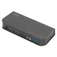 Digitus DS-12850 KVM-switch 2 + 2 poorten DisplayPort, HDMI Afstandsbediening, Toetsenbord 3840 x 2160 Pixel - thumbnail