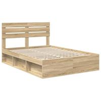 Bedframe met hoofdeinde Sonoma 140 x 190 cm Massief grenenhout - thumbnail