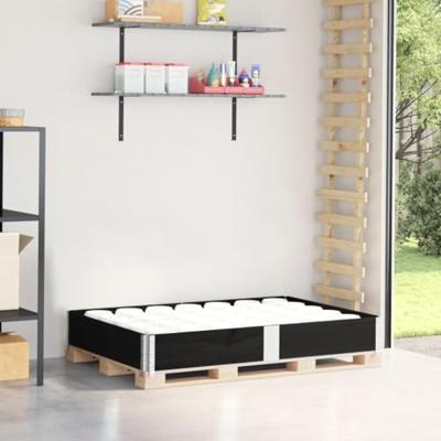 VidaXL Palletopzetrand 150x100 cm massief grenenhout zwart