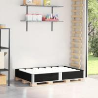 VidaXL Palletopzetrand 150x100 cm massief grenenhout zwart - thumbnail