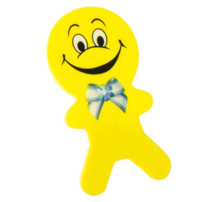 LG Imports gum poppetjes junior 6 cm rubber geel 2 stuks