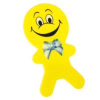 LG Imports gum poppetjes junior 6 cm rubber geel 2 stuks - thumbnail