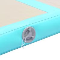 VidaXL Gymnastiekmat met pomp opblaasbaar 800x100x10 cm pvc groen - thumbnail