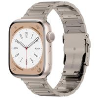 By Qubix - Titanium H-type schakelband - Titanium kleur - Compatible met Apple Watch 38mm / 40mm / 41mm / 42mm - Compatible Apple watch bandjes - thumbnail