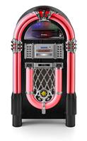 Karcher JB 6608D Jukebox (met platenspeler - CD-speler en Bluetooth Audio Streaming, FM en DAB+ radio met zendergeheugen, MP3-weergave via USB of SD-kaart, Lightshow) zwart - thumbnail