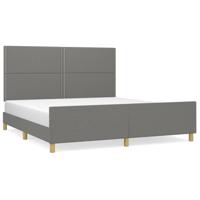 Bedframe zonder matras stof donkergrijs 180x200 cm - thumbnail