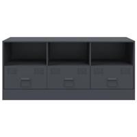 Tv-meubel 99x39x44 cm staal antracietkleurig - thumbnail