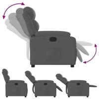 Fauteuil verstelbaar stof donkergrijs - thumbnail