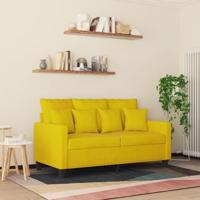 Tweezitsbank 120 cm fluweel geel - thumbnail