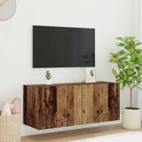 TV Wandkast Oud Hout 100 x 35 x 41 cm Bewerkt hout - thumbnail