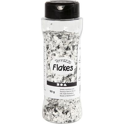 Terrazzo vlokken, zwart, 90 gr/ 1 Doosje