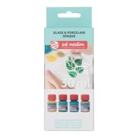 Talens art creat.glas & porselein dekkend 4x30ml groen goud - thumbnail