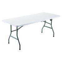 Marbueno Vouwtafel Kunststof Wit 180X70X74 cm Catering, Strand en Kamperen 10529 - thumbnail