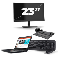 Lenovo ThinkPad X270 - Intel Core i5-7e Generatie - 12 inch - 8GB RAM - 256GB SSD - Windows 11 + 1x 23 inch Monitor - thumbnail