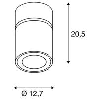 SLV 1003288 Plafondspot 31 W Wit - thumbnail