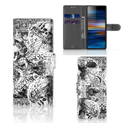 Telefoonhoesje met Naam Sony Xperia 10 Skulls Angel Telefoonhoesje met Naam Sony Xperia 10 Skulls Angel