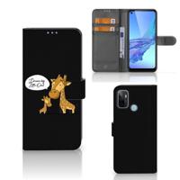 OPPO A53 | OPPO A53s Leuk Hoesje Giraffe | Portemonnee hoesje - thumbnail