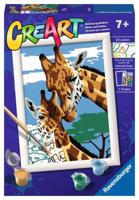 Ravensburger creart schilderen op nummer - schattige giraffen - thumbnail