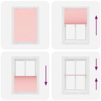 Pliss rolgordijn 90x150 cm stofbreedte 89,4 cm polyester roze - thumbnail