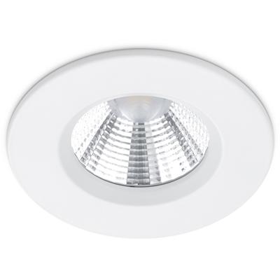 LED Spot - Inbouwspot - Trion Zagrona - 5W - Waterdicht IP65 - Dimbaar - Warm Wit 3000K - Mat Wit - Aluminium - Rond
