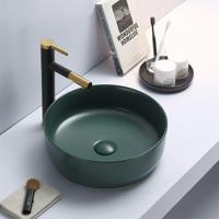 Waskom Sanilux Victoria Color Line Rond 39 cm Inclusief Click Waste Mat Jade Groen Sanilux - thumbnail