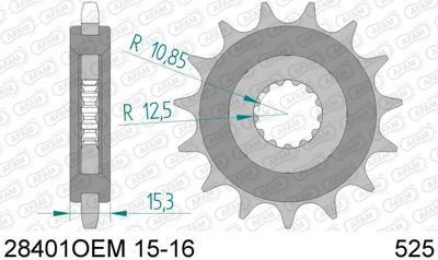 AFAM Sprocket 525 16z silent