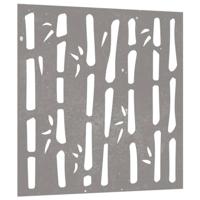 VidaXL Wanddecoratie tuin bamboe-ontwerp 55x55 cm cortenstaal - thumbnail
