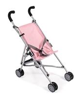 Mini-Poppenbuggy Roma - Melange Grijs Roze - thumbnail