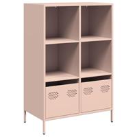 Hoge kast 68x39x103,5 cm staal roze - thumbnail