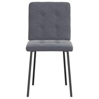 Eetkamerstoelen 2 st fluweel donkergrijs - thumbnail