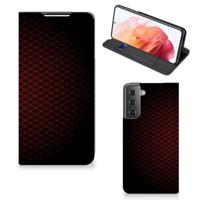 Samsung Galaxy S21 | Hoesje met Magneet | Geruit Rood - thumbnail