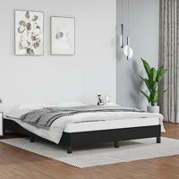 Bedframe kunstleer zwart 140x200 cm - thumbnail