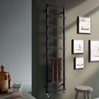 Designradiator Instamat Emma 160 Elektrisch 166,7x40 cm Incl. Wandconsole Soft Mat Zwart Instamat - thumbnail