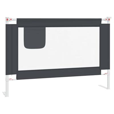 VidaXL Bedhekje peuter 100x25 cm stof donkergrijs