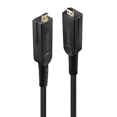 LINDY 38322 HDMI-kabel HDMI Aansluitkabel HDMI-micro-D-stekker, HDMI-micro-D-stekker 30.00 m Zwart 4K UHD