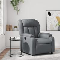 Fauteuil verstelbaar kunstleer grijs - thumbnail